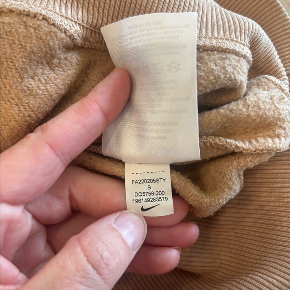 Nike Women Tan Brown Sportswear Phoenix Fleece Oversize Full-Zip Hoodie Size S - Picture 8 of 11